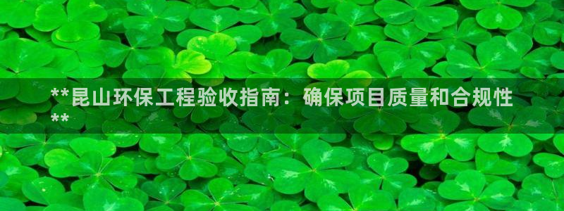 彩名堂下载官网：**昆山环保工程验收指南：确保项目质量和合规性
**