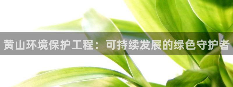 彩名堂客户：黄山环境保护工程：可持续