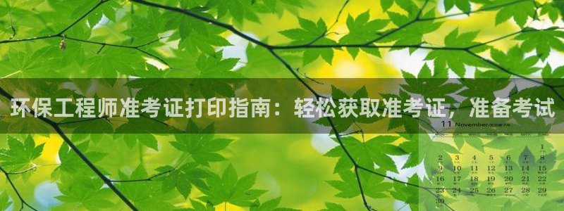 彩名堂彩：环保工程师准考证打印指南：